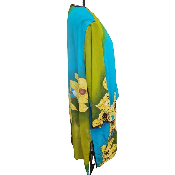 Midnight Velvet 2 Piece Jacket/Tank Plus Size 1X Embellished Flowy - Picture 5 of 15